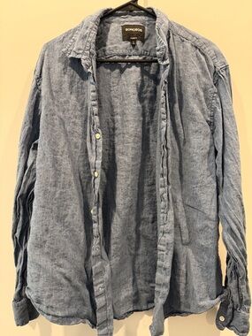 Bonobos Pale Blue Linen Button-Down Shirt